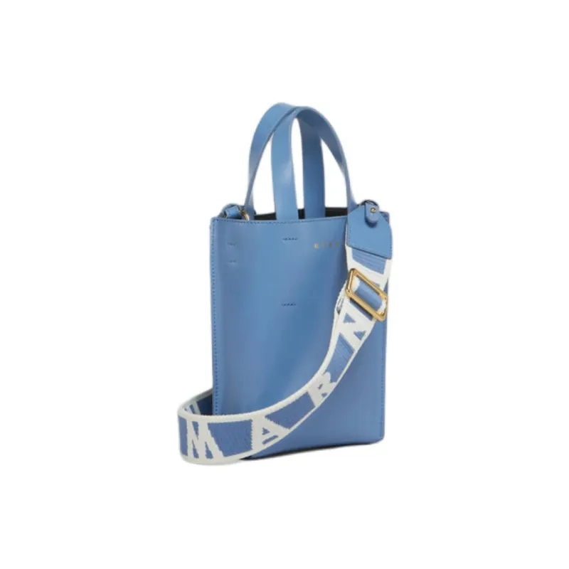 MARNI Calfskin One Shoulder Handbag Nano Women's Light Blue-1