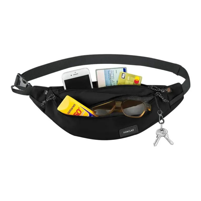 DECATHLON Polyester Fanny Pack Unisex Black-1