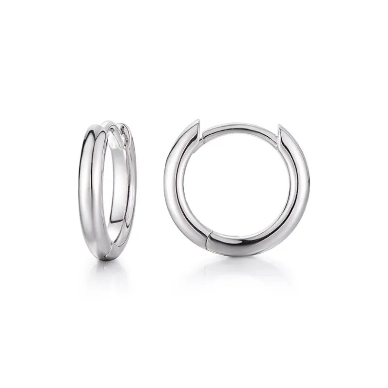 IDEAGEMER S925 Silver Earrings Men's-11