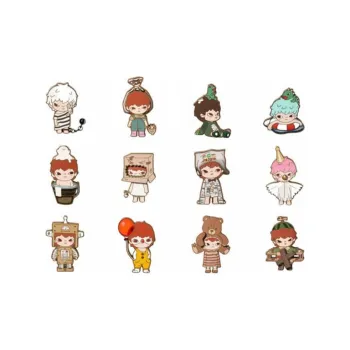 POP MART Hirono Ono Little Naughty Collection Metal Badge Blind Box Products Single Mystery Box/Full Box 12 Pcs