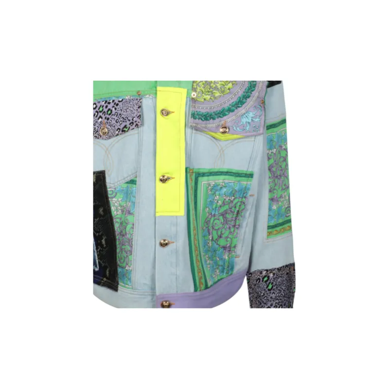 VERSACE Patchwork Denim Jacket-3