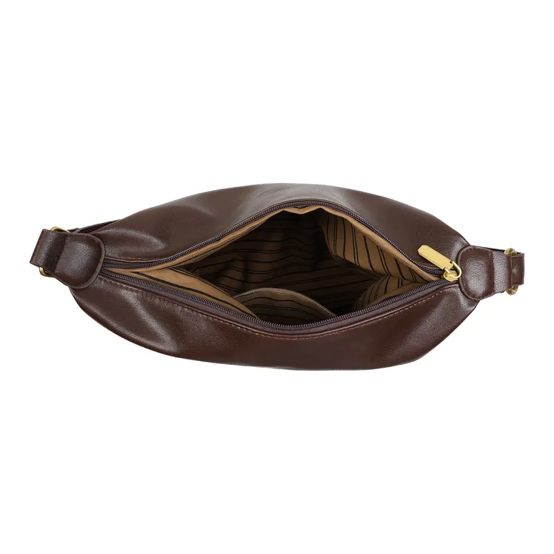 PT'SON Synthetic Leather Tote Bag, Shopping Bag, Crossbody Bag Women's Coffee/Black-3