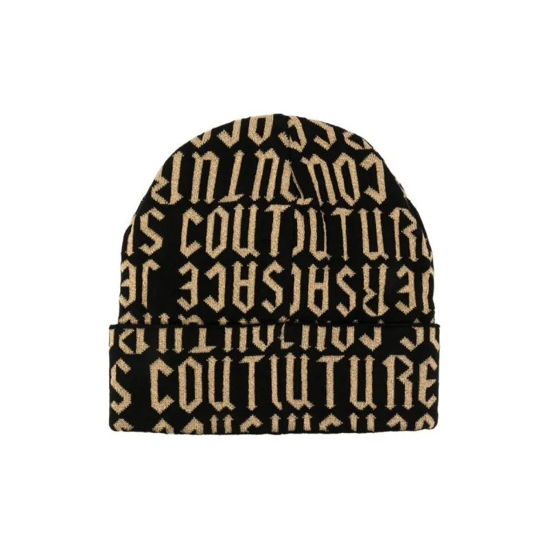VERSACE JEANS COUTURE Logo jacquard Beanie Hat-0