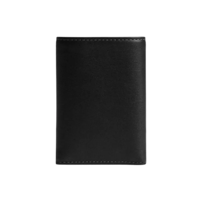 COACH Trifold Wallet Grained Leather Wallet Mini Men's Black-1