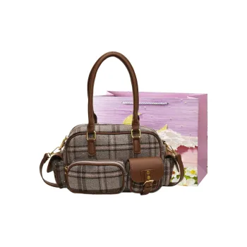 Bansusu PU Crossbody Handbags Regular Women's Brown/Pink