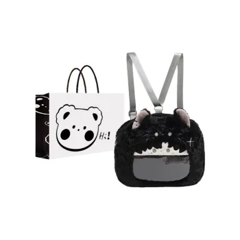 NX DOUGHNUT Plush Kitten Ita Bag Crossbody Bag Backpack Regular Women's Black