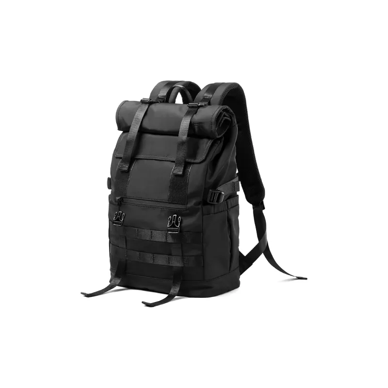 SEPTWOLVES Fabric Urban Techwear Hiking Sports Wear Resistant Water Repellent Backpack QPL Regular Unisex Black-1