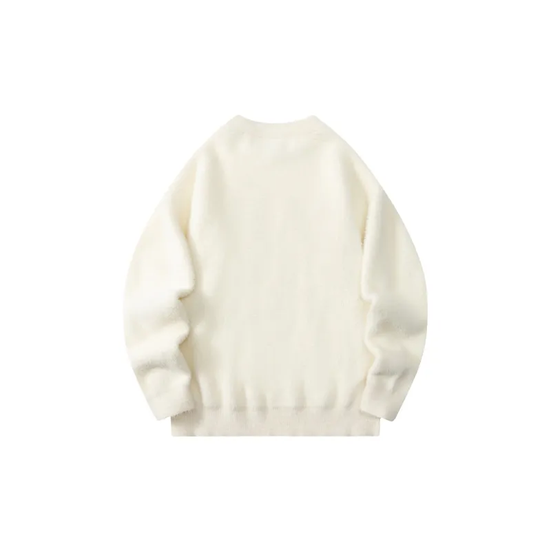 Suamoment Sweater Effortless Style Casual Loose Fit Couple Knitwear Unisex-1