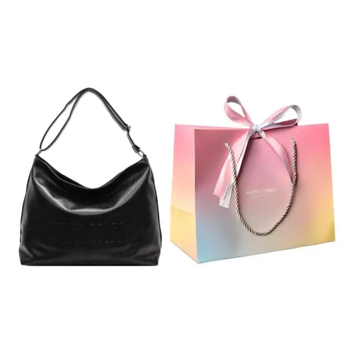 ELLE Leather Shoulder Bag Regular Womens White/Gray/Pink