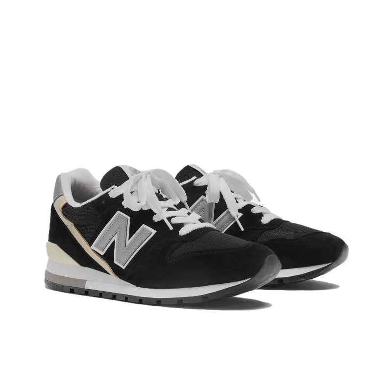 New Balance NB 996 Anti Slip Wear Resistant Low Top Casual Running Shoes Unisex Black Silver-1