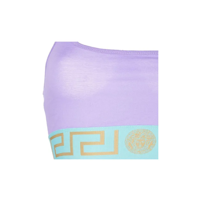 VERSACE Greca Border Sports Bra 'Lilac'-2