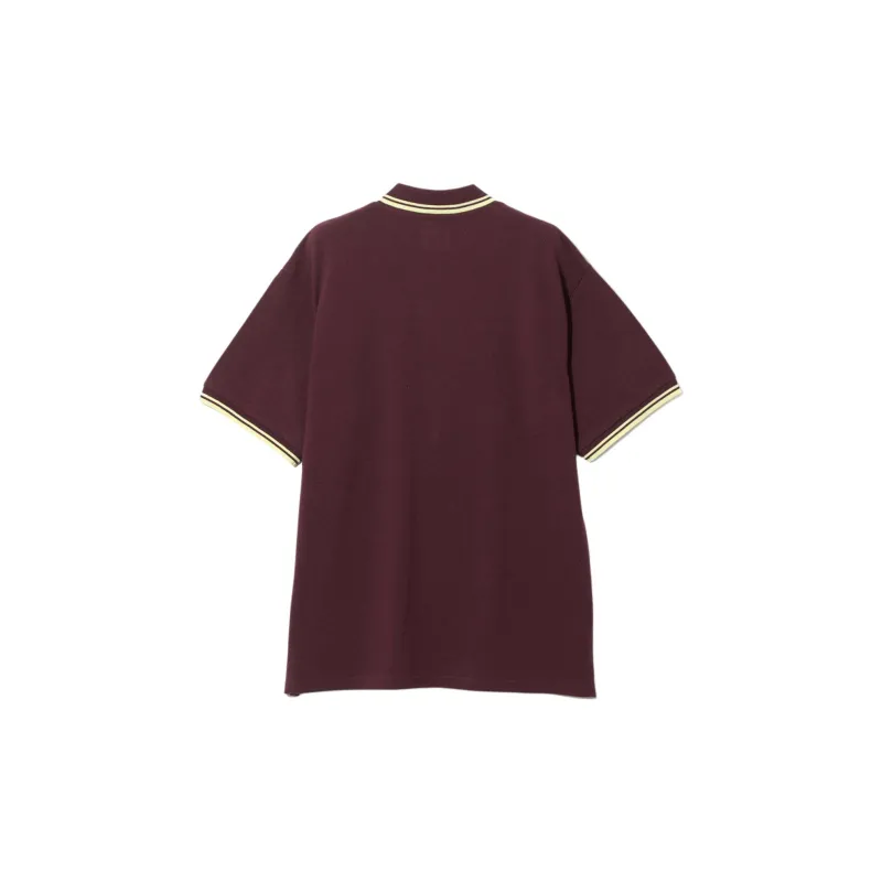 Needles FW24 Polo Shirt Unisex Burgundy-1