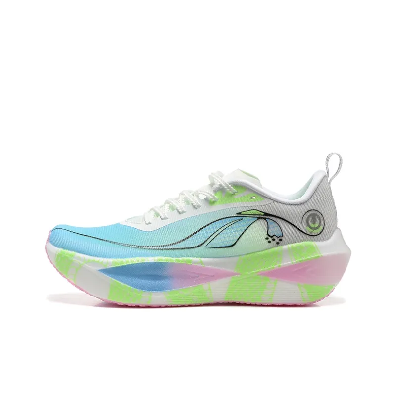 DUANGOU Cushioned Slip-Resistant Low-Top Marathon Running Shoes Unisex Blue Chart Red Luck Snake Year Edition-3
