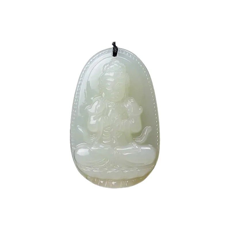 YULONGFEITIAN Hetian Jade Pendants Green Jade Unisex-5