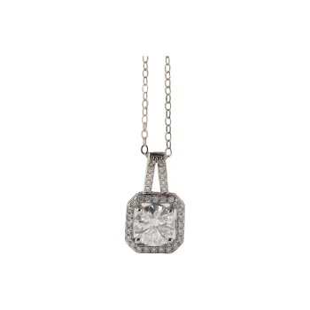 Stone On The Line S925 Silver Moissanite Pendants Women's