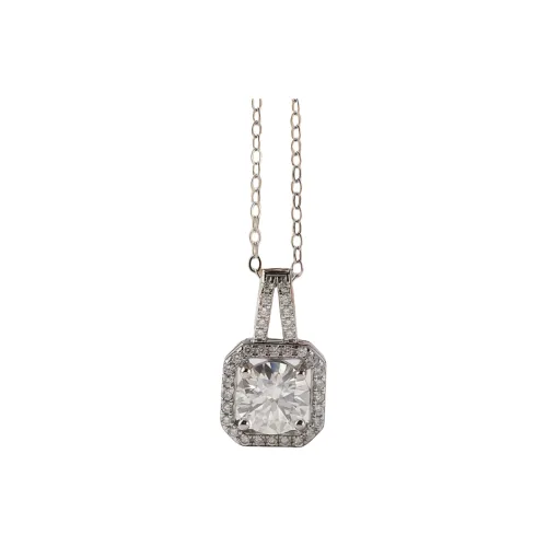 Stone On The Line S925 Silver Moissanite Pendants Women's