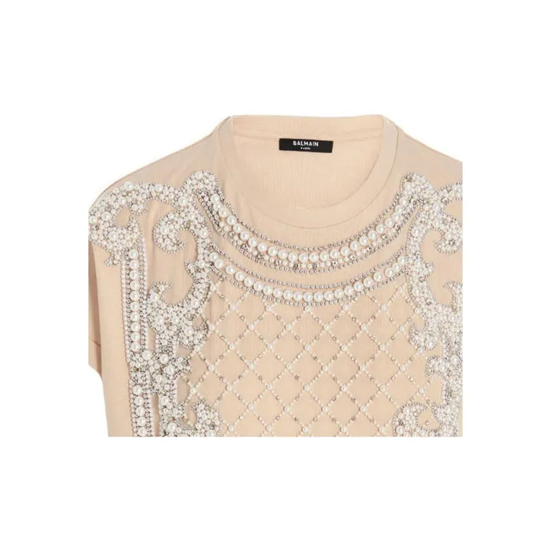 BALMAIN SS22 T Shirt Women's Pink-5