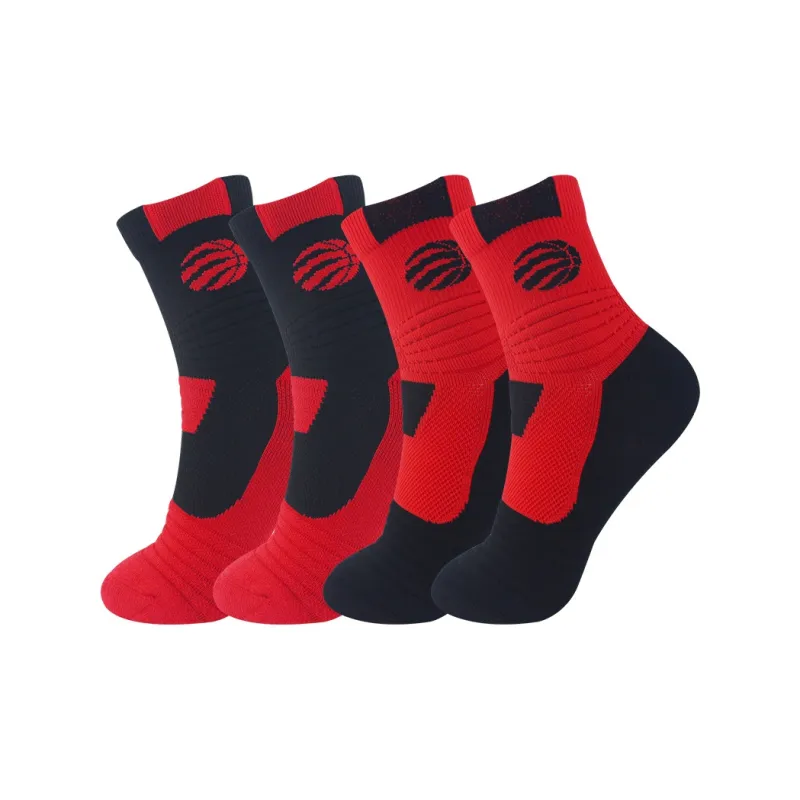 NBA Toronto Raptors Basketball Socks Men's 4 Pack-0