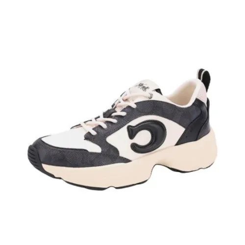 COACH Strider Low-Top Casual Shoes Women's Charcoal Black
