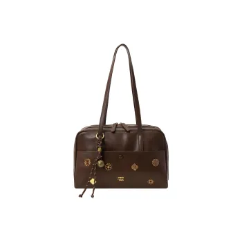 PAYOT Synthetic Leather Shoulder Bag Regular Women's Chocolate/Dark Coffee