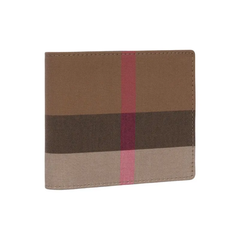 Burberry Cotton Wallet Men's Taupe & Brown-1