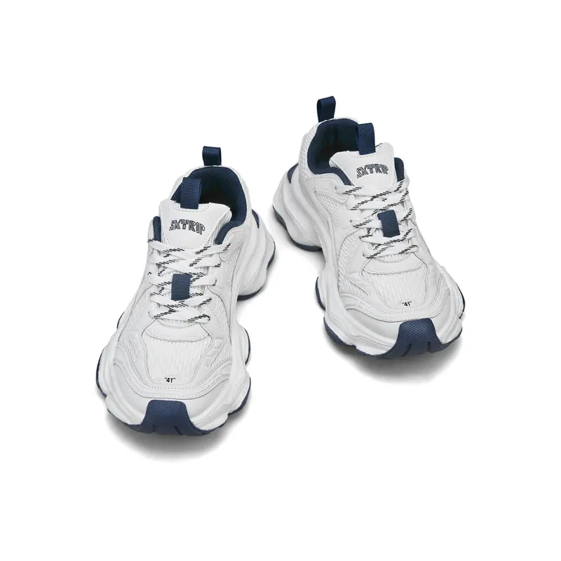 SK.TRIP Cushioned Wear-Resistant Supportive Lightweight Height Increasing Low-Top Running Shoes Unisex Titanium Gray-43