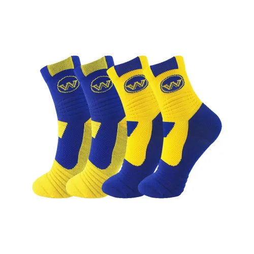 NBA Golden State Warriors Basketball Socks Men's 4 Pack