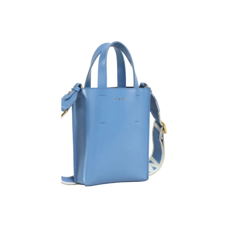 MARNI Calfskin One Shoulder Handbag Nano Women's Light Blue-3
