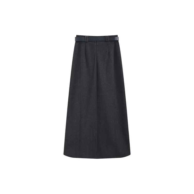 Garbege Casual Long Skirts Women's Black-1