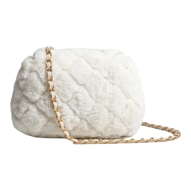 NX DOUGHNUT Plush Shoulder Bag Regular Women's White-3