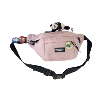 BRABOSTON Nylon Backpack, Crossbody Bag Unisex Black/Gray