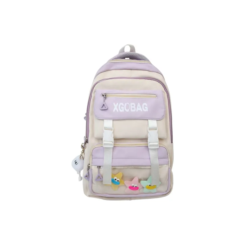 SUN ERATH&U Nylon Backpack Regular Unisex Black Blue/Khaki/Purple/Pink/Red-11
