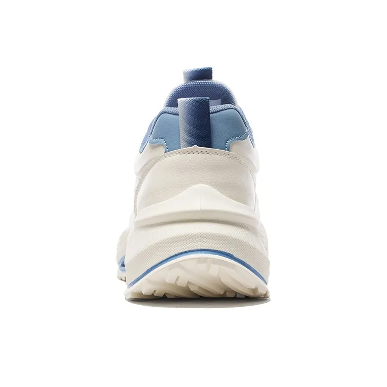 Warrior Anti-Slip Wear-Resistant Lightweight Coverage Low-Top Casual Running Shoes Men's Beige Blue-3