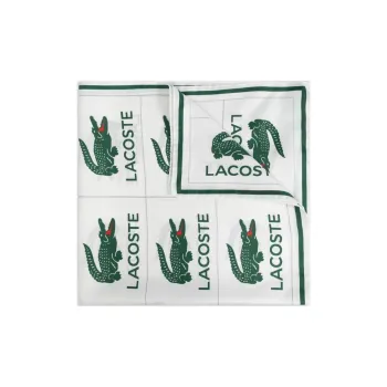 LACOSTE Embroidered Silk Scarf