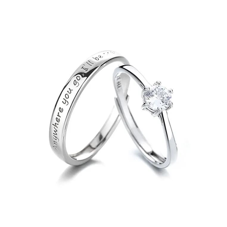 Onakiiko S999 Fine Silver Ring Pair Unisex-0