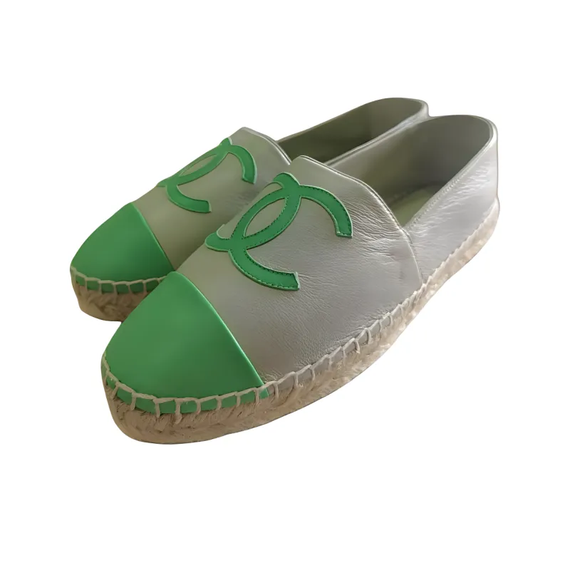 CHANEL Espadrilles Women's Beige Green-2
