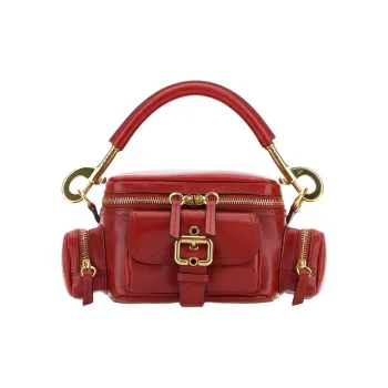 Chloe Buffalo Leather Camera Bag One Shoulder Handbag Women's Red
