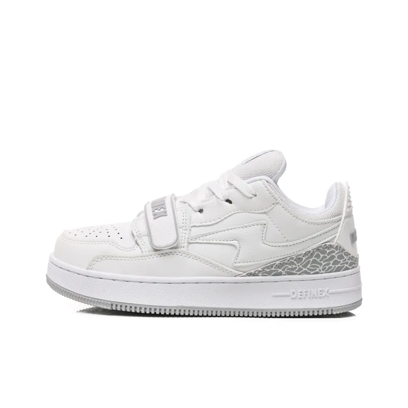 DEFINEX Low-Top Skateboard Shoes Unisex White-1