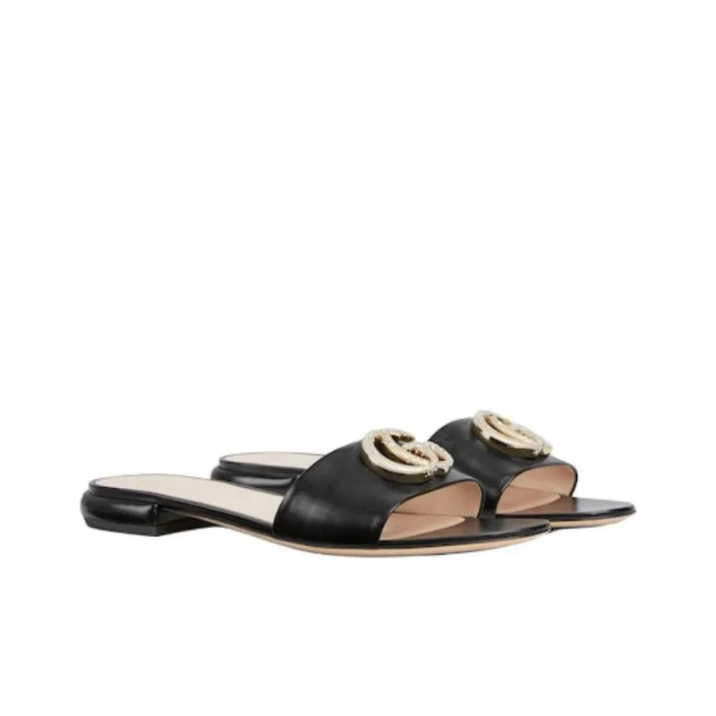 GUCCI Slide Slippers Women's Black-2