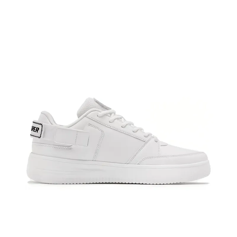 RIGORER Coverage Warm Slip-Resistant Cushioning Wear-Resistant Low-Top Skateboard Shoes Men's White-1