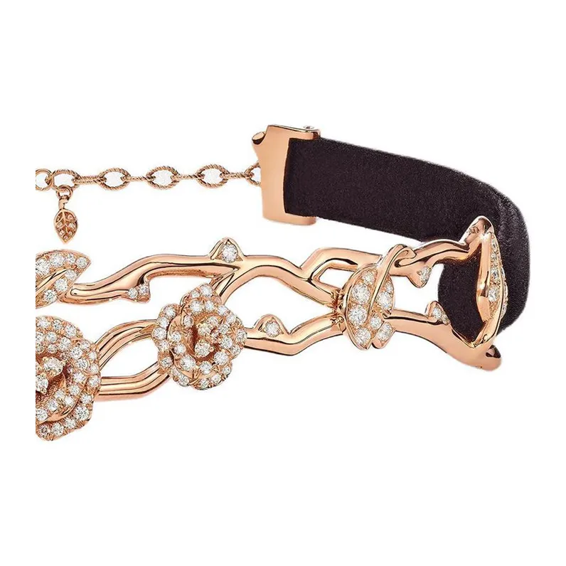 DIOR 18K Rose Gold Diamond Necklaces Unisex-2