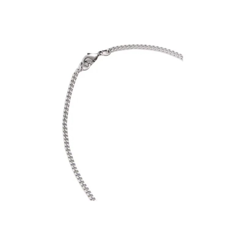 ZARA Metal Stones 925 Sterling Silver Necklaces Men's Silver-3