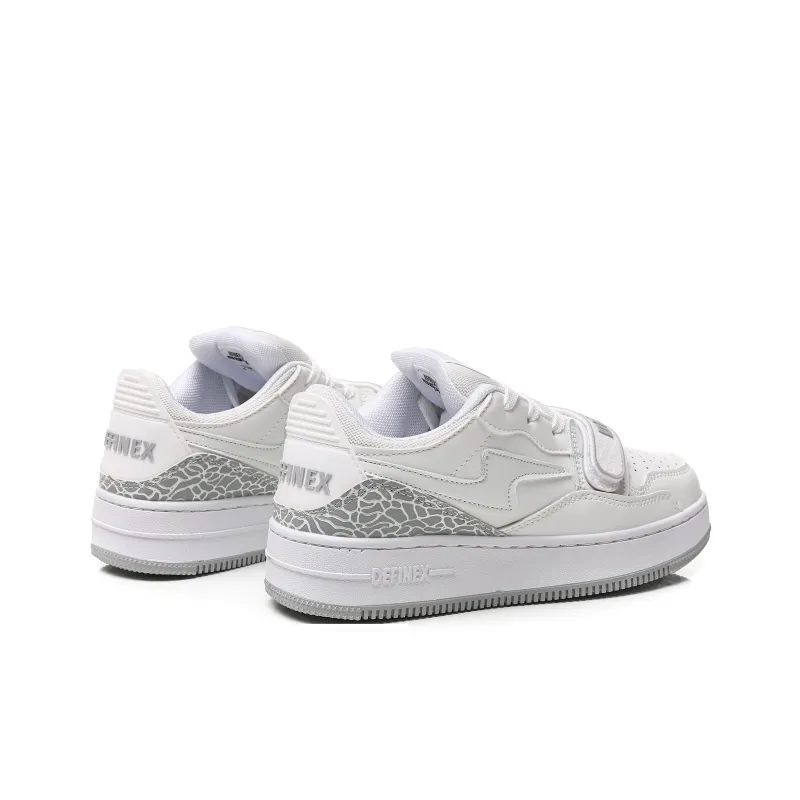 DEFINEX Low-Top Skateboard Shoes Unisex White-4