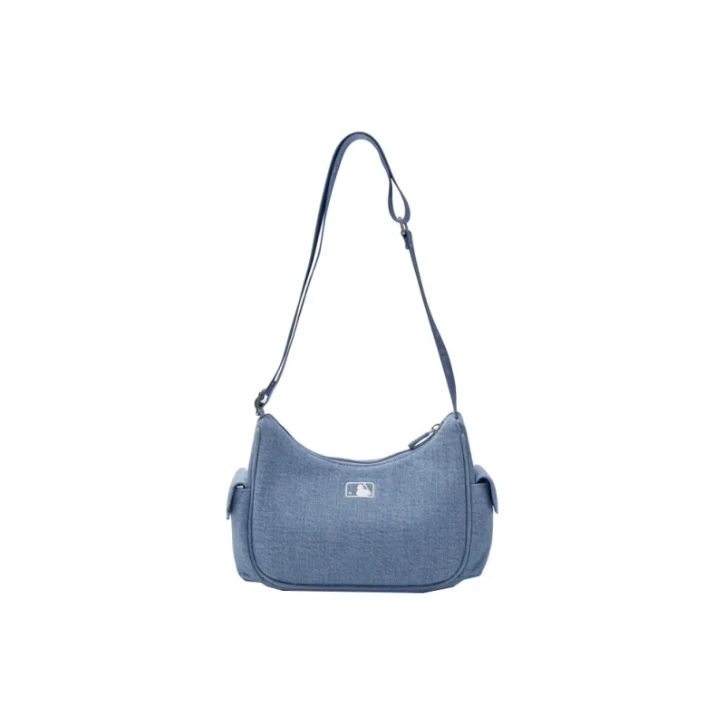 MLB Cotton Hobo Bag, Shoulder Bag, Crossbody Bag Women's Denim Blue-3