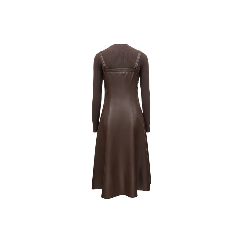 ONLY Long Sleeved Dresses Women's Dark Reddish Purple-1