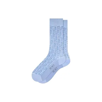 DIOR OBLIQUE SS23 Knee High Socks Men's 1 Pack Blue