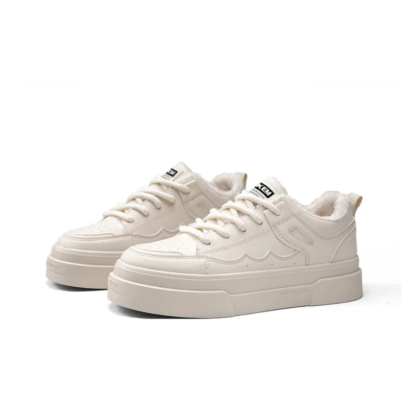 JKEM Warm Slip-Resistant Cushioning Wear-Resistant Height Increasing Low-Top Skateboard Shoes Men's-22