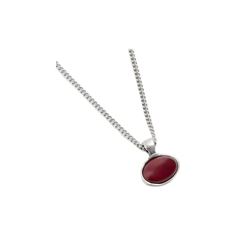 ZARA Metal Stones 925 Sterling Silver Necklaces Men's Silver-2