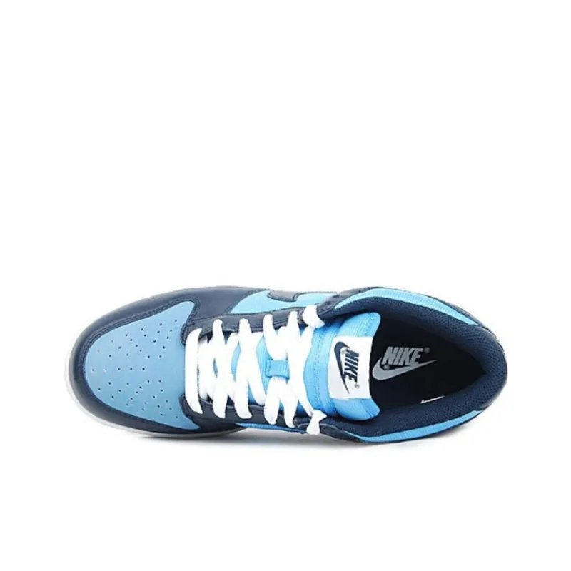 Nike Dunk Anti Slip Wear Resistant Low Top Skateboard Shoes Men's White Blue-3