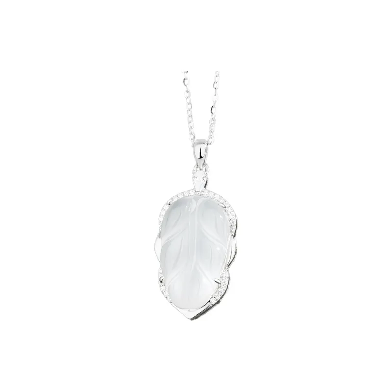 Long Fu Chalcedony Necklaces Women's-0